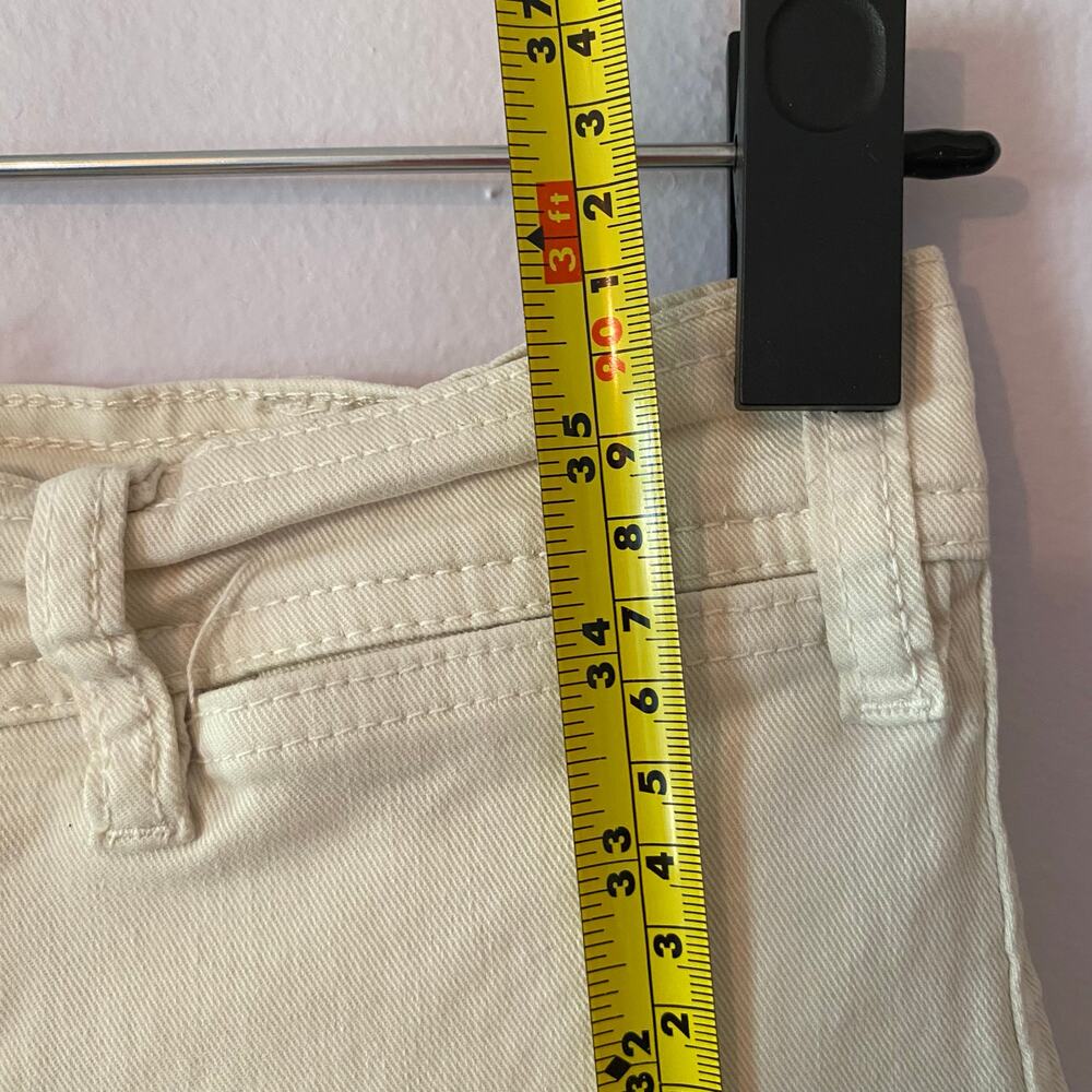 Marine Layer Bridget Crop Cream Wide Leg Jeans Pants Minimalist Women's size 2 - Picture 10 of 13